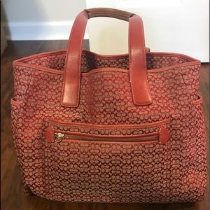 Red Coach shoulder bag